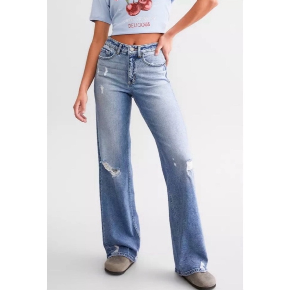 Buckle BKE Billie Slim Fit High Rise Wide Leg Stretch Tall Jeans (29 x 34)
